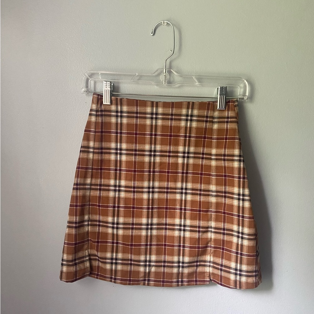 Plaid mini skirt